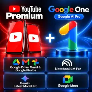 Google AI Pro + YouTube Premium (3 Months, 5TB)